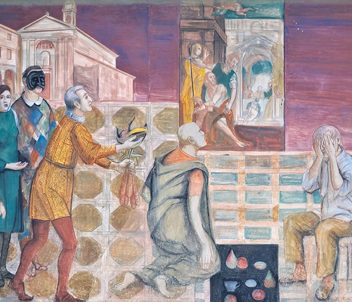 I murales a Dossena, Valle Brembana, Bergamo